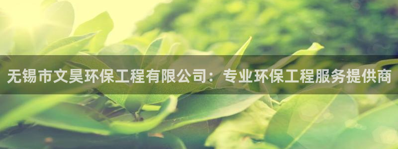正规彩名堂官网计划：无锡市文昊环保工