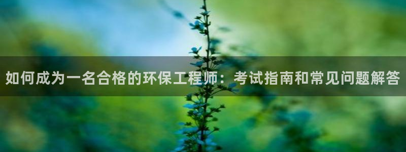 如何成为一名合格的环保工程师：考试指