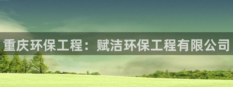 彩名堂平台：重庆环保工程：赋洁环保工程有限公司