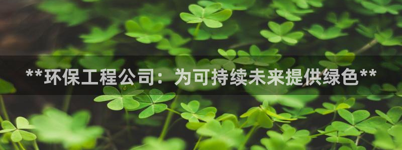 彩名堂为什么用不了了：**环保工程公